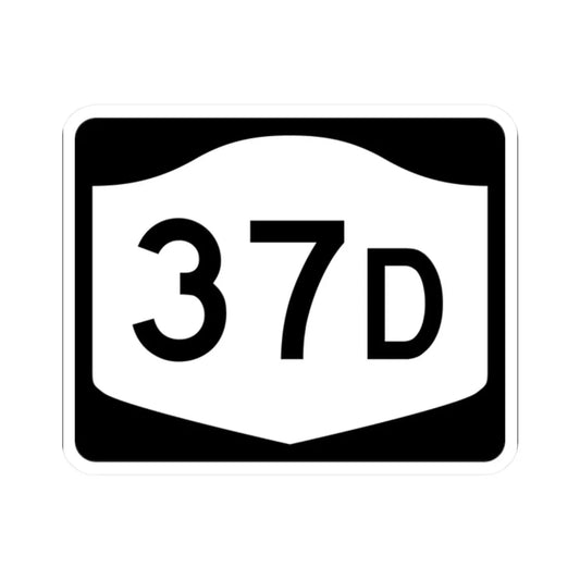 NY-37D (New York) (Road Sign) STICKER Vinyl Kiss-Cut Decal 2 Inch White - The Sticker Space