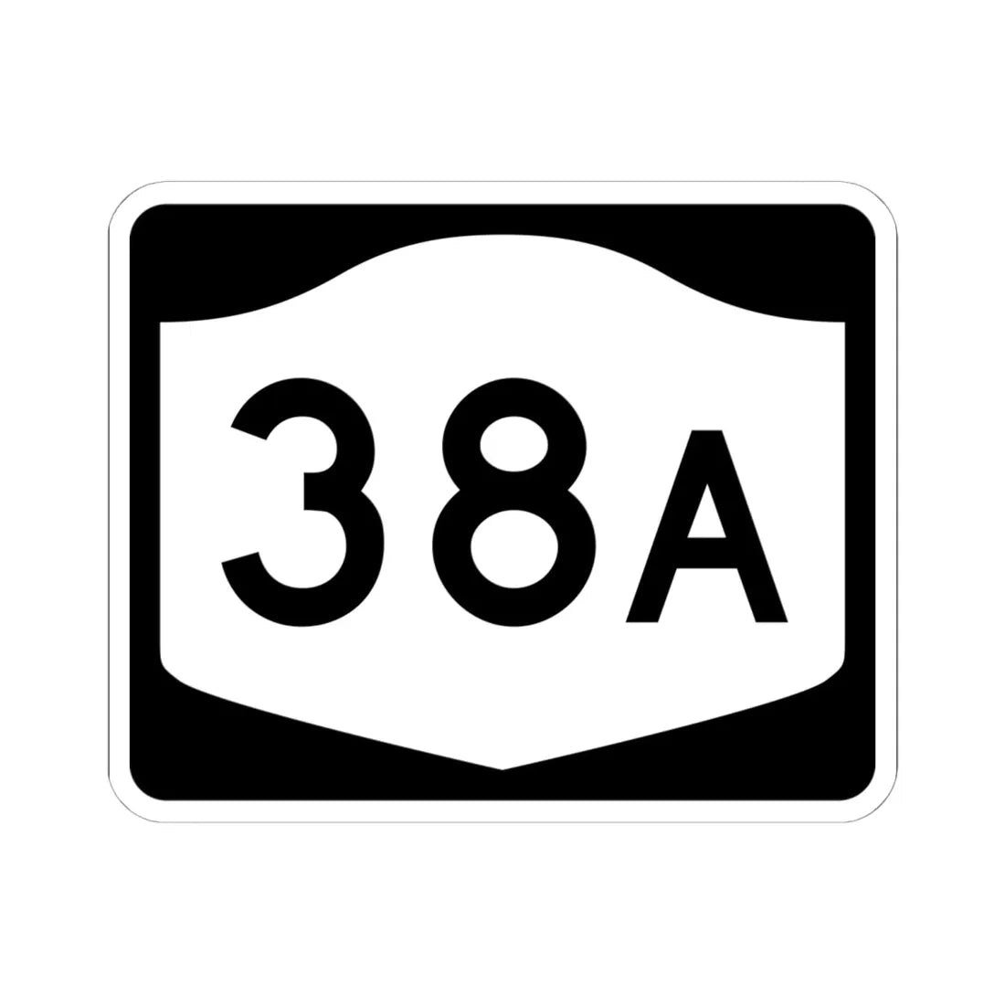 NY-38A (New York) (Road Sign) STICKER Vinyl Kiss-Cut Decal 6 Inch White - The Sticker Space