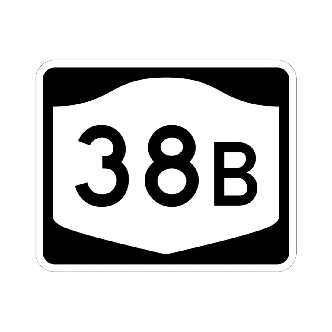 NY-38B (New York) (Road Sign) STICKER Vinyl Kiss-Cut Decal 6 Inch White - The Sticker Space