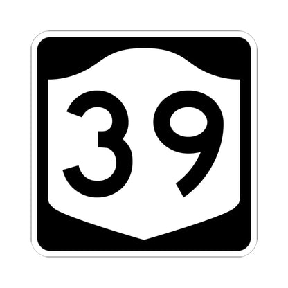 NY-39 (New York) (Road Sign) STICKER Vinyl Kiss-Cut Decal 6 Inch White - The Sticker Space