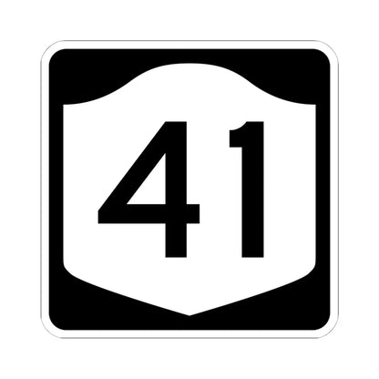 NY-41 (New York) (Road Sign) STICKER Vinyl Kiss-Cut Decal 6 Inch White - The Sticker Space