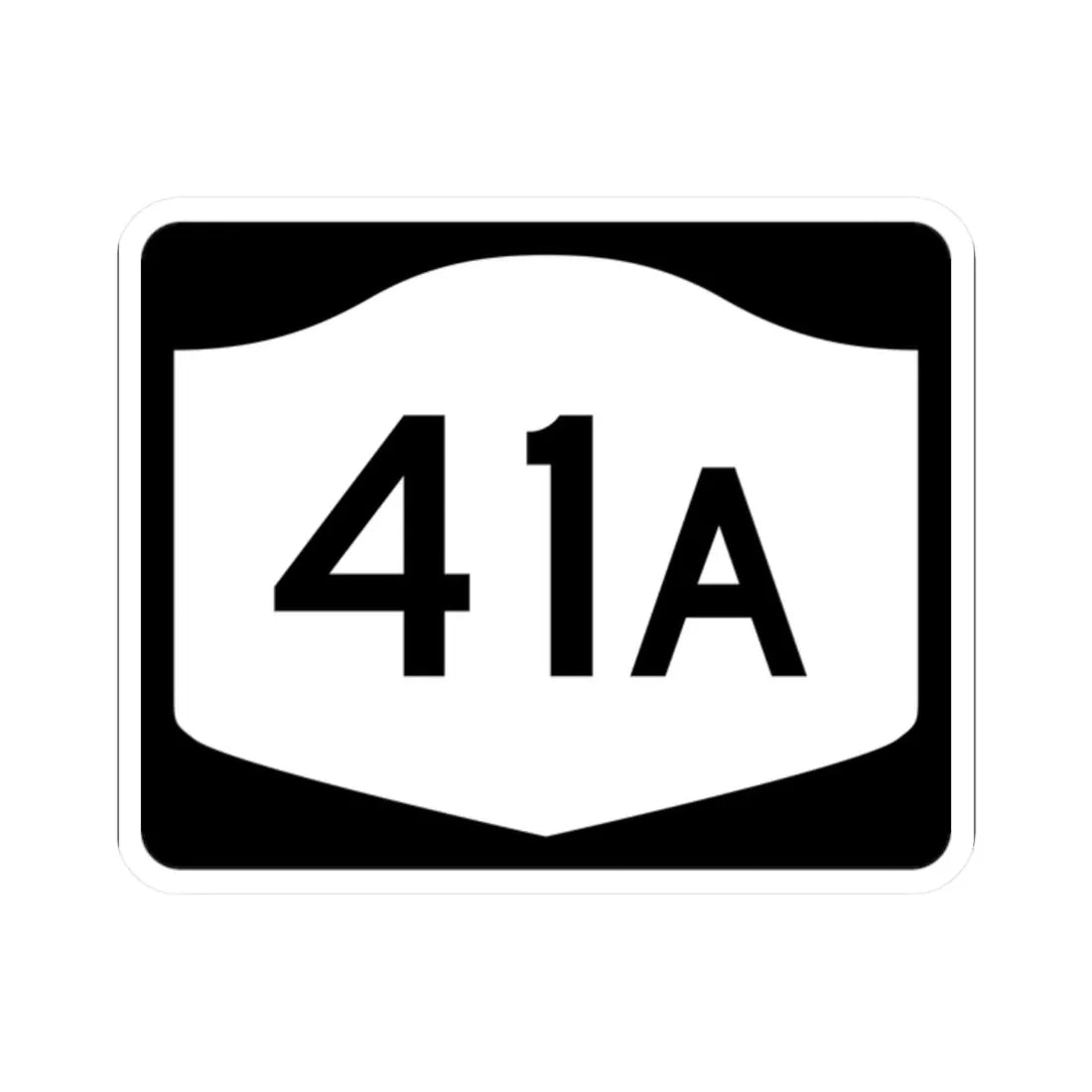 NY-41A (New York) (Road Sign) STICKER Vinyl Kiss-Cut Decal 2 Inch White - The Sticker Space