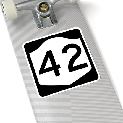 NY-42 (New York) (Road Sign) STICKER Vinyl Kiss-Cut Decal - The Sticker Space
