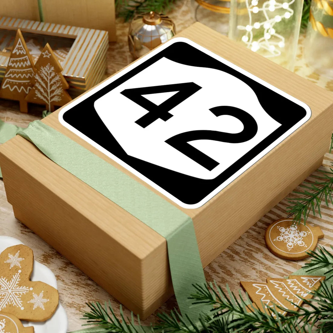 NY-42 (New York) (Road Sign) STICKER Vinyl Kiss-Cut Decal - The Sticker Space