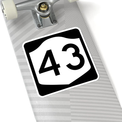 NY-43 (New York) (Road Sign) STICKER Vinyl Kiss-Cut Decal - The Sticker Space