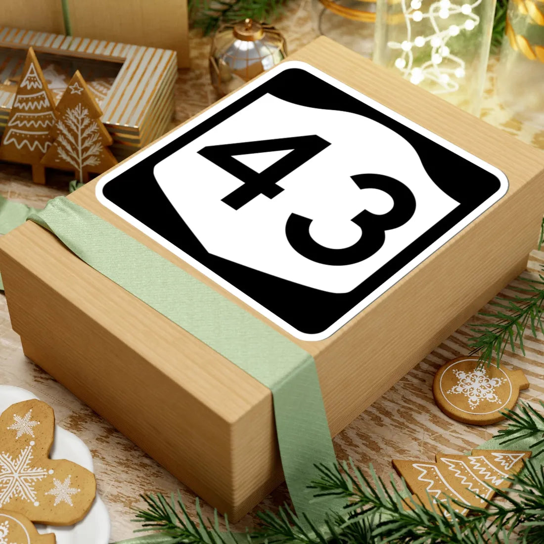 NY-43 (New York) (Road Sign) STICKER Vinyl Kiss-Cut Decal - The Sticker Space