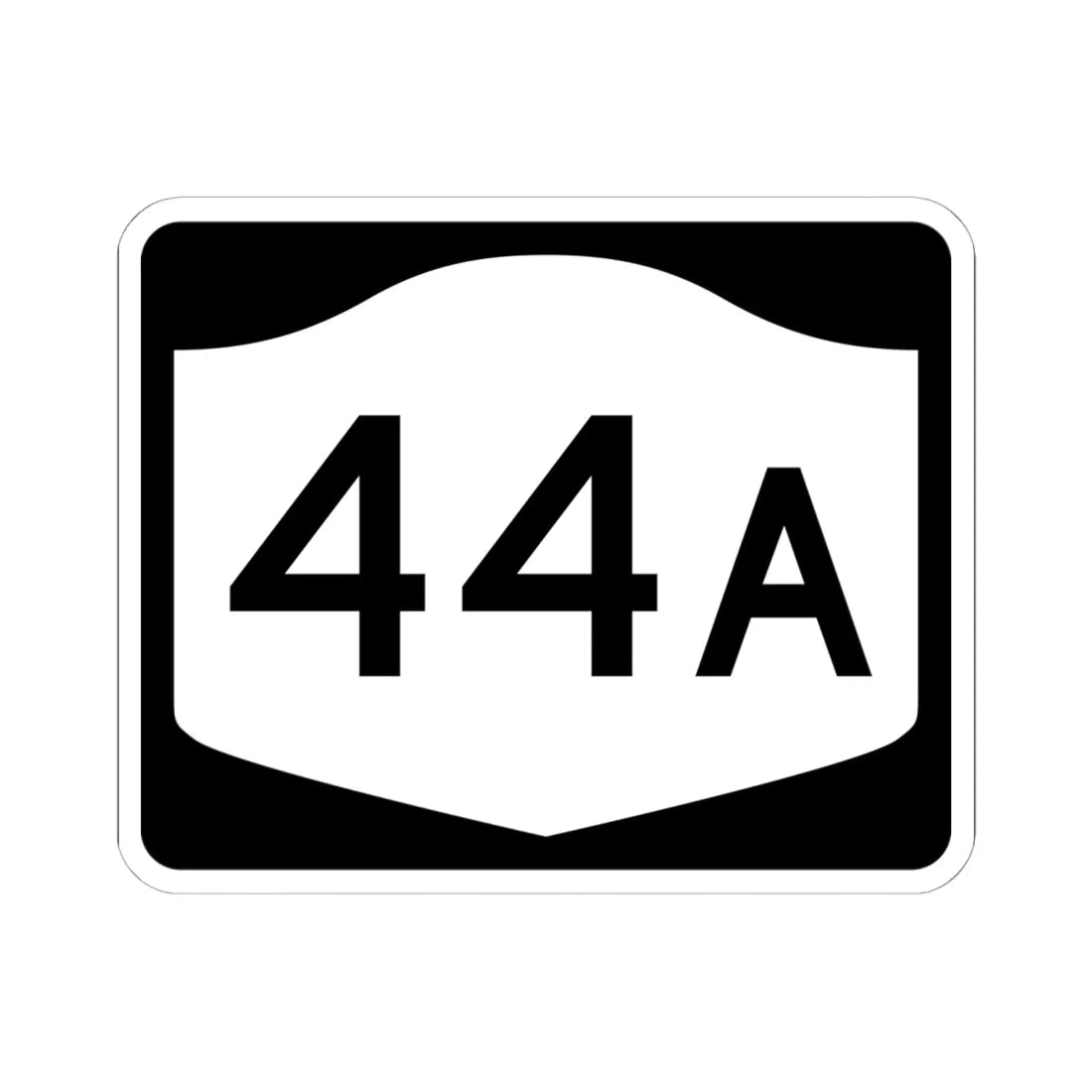 NY-44A (New York) (Road Sign) STICKER Vinyl Kiss-Cut Decal 6 Inch White - The Sticker Space