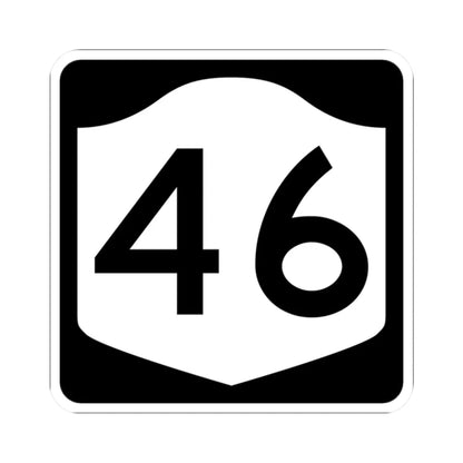 NY-46 (New York) (Road Sign) STICKER Vinyl Kiss-Cut Decal 2 Inch White - The Sticker Space