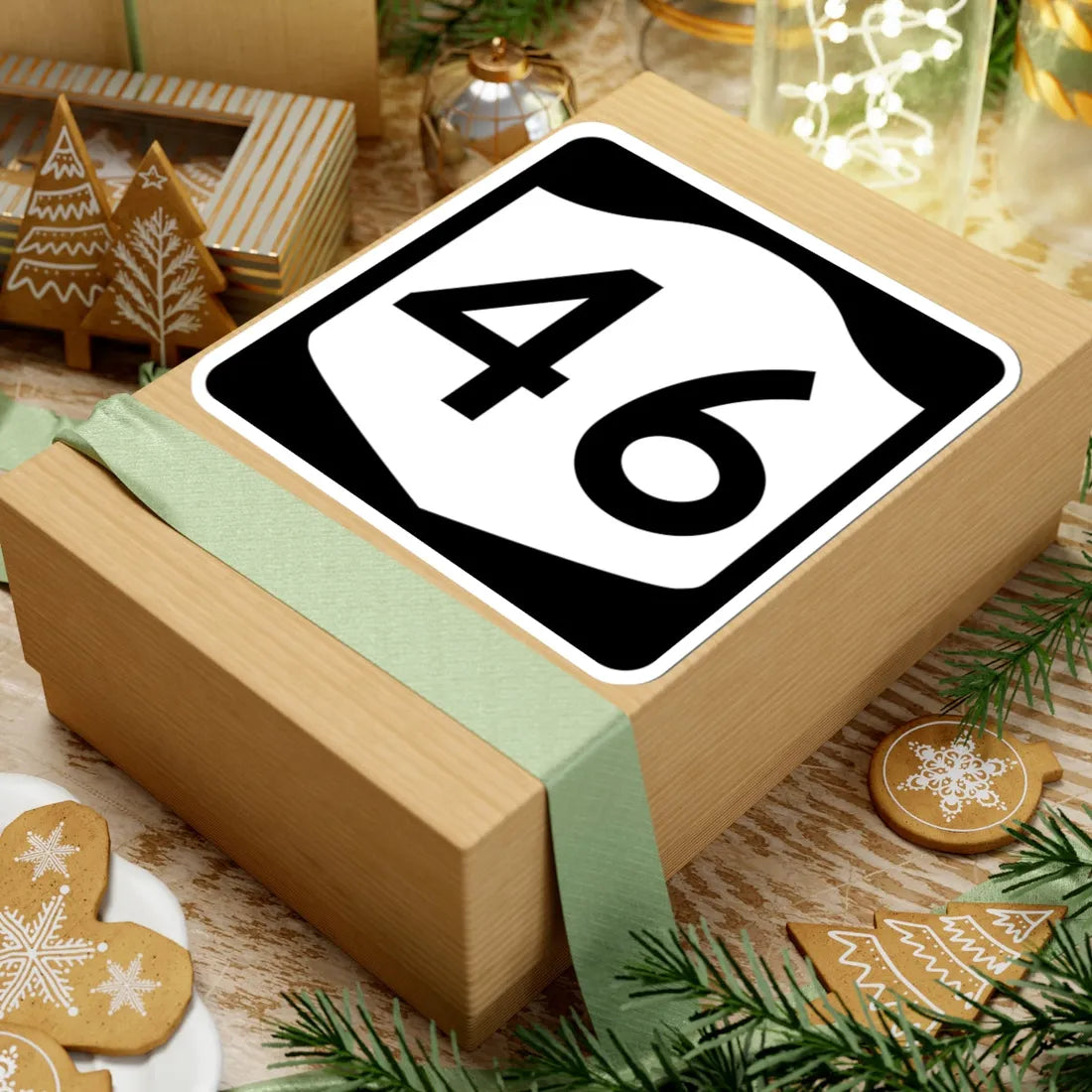 NY-46 (New York) (Road Sign) STICKER Vinyl Kiss-Cut Decal - The Sticker Space