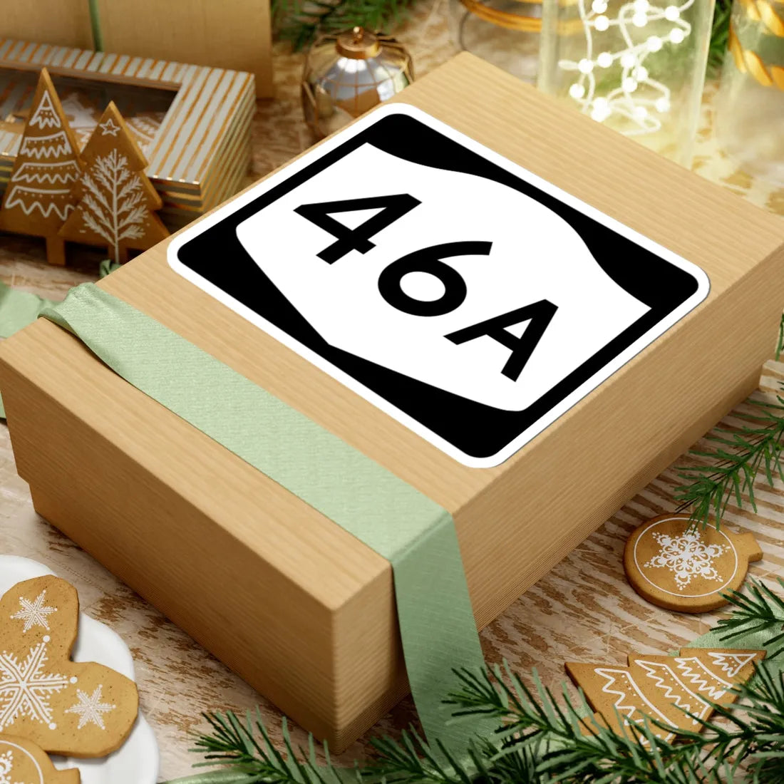 NY-46A (New York) (Road Sign) STICKER Vinyl Kiss-Cut Decal - The Sticker Space