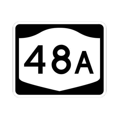 NY-48A (New York) (Road Sign) STICKER Vinyl Kiss-Cut Decal 4 Inch White - The Sticker Space