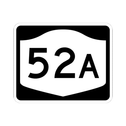 NY-52A (New York) (Road Sign) STICKER Vinyl Kiss-Cut Decal 4 Inch White - The Sticker Space