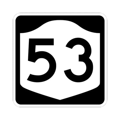 NY-53 (New York) (Road Sign) STICKER Vinyl Kiss-Cut Decal 4 Inch White - The Sticker Space