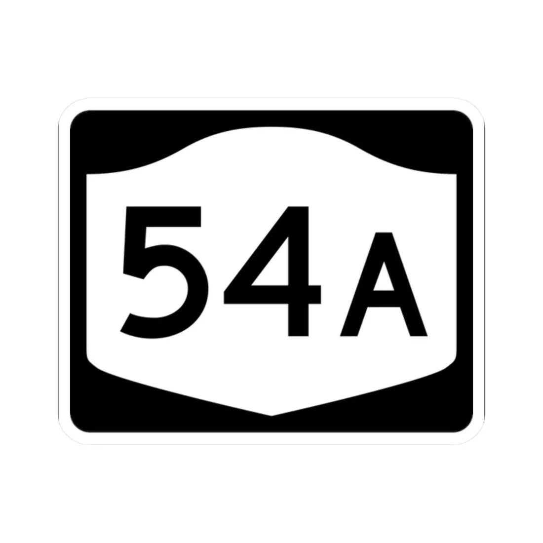 NY-54A (New York) (Road Sign) STICKER Vinyl Kiss-Cut Decal 2 Inch White - The Sticker Space