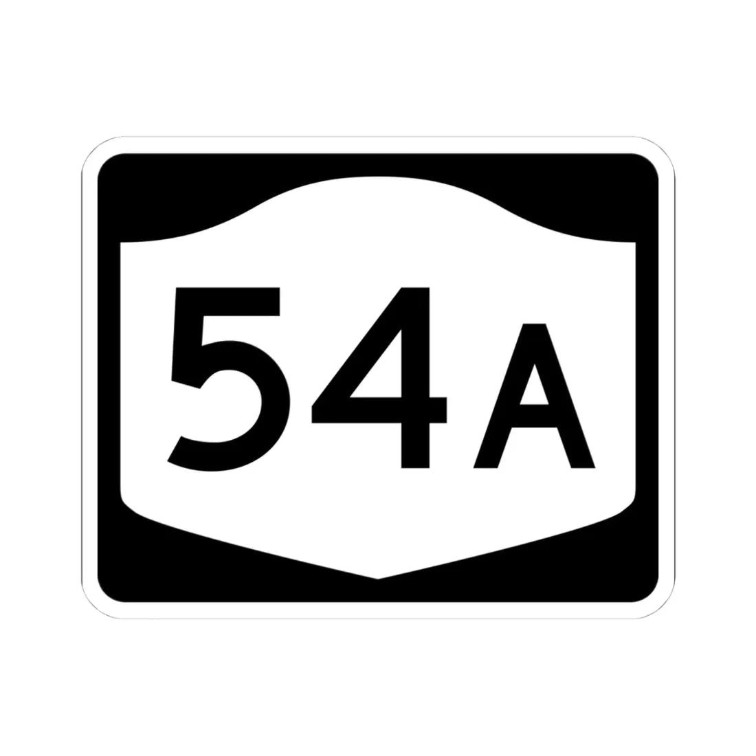 NY-54A (New York) (Road Sign) STICKER Vinyl Kiss-Cut Decal 4 Inch White - The Sticker Space