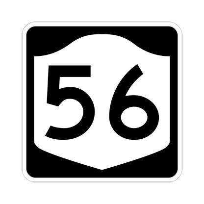 NY-56 (New York) (Road Sign) STICKER Vinyl Kiss-Cut Decal 6 Inch White - The Sticker Space