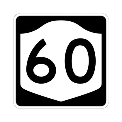 NY-60 (New York) (Road Sign) STICKER Vinyl Kiss-Cut Decal 6 Inch White - The Sticker Space