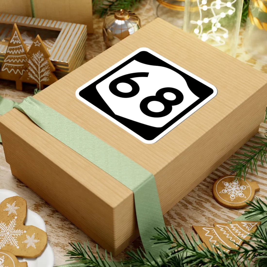 NY-68 (New York) (Road Sign) STICKER Vinyl Kiss-Cut Decal - The Sticker Space