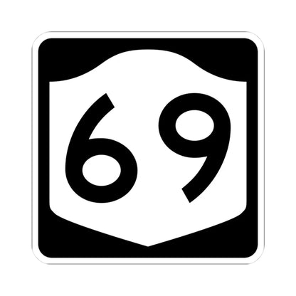 NY-69 (New York) (Road Sign) STICKER Vinyl Kiss-Cut Decal 3 Inch White - The Sticker Space