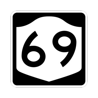 NY-69 (New York) (Road Sign) STICKER Vinyl Kiss-Cut Decal 4 Inch White - The Sticker Space