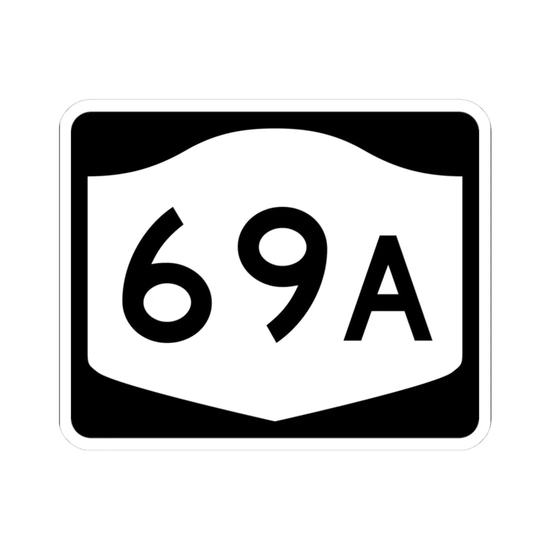 NY-69A (New York) (Road Sign) STICKER Vinyl Kiss-Cut Decal 3 Inch White - The Sticker Space