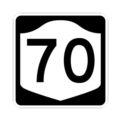 NY-70 (New York) (Road Sign) STICKER Vinyl Kiss-Cut Decal 3 Inch White - The Sticker Space