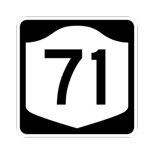 NY-71 (New York) (Road Sign) STICKER Vinyl Kiss-Cut Decal 2 Inch White - The Sticker Space