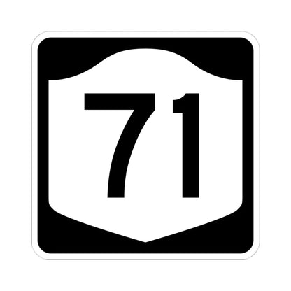 NY-71 (New York) (Road Sign) STICKER Vinyl Kiss-Cut Decal 4 Inch White - The Sticker Space