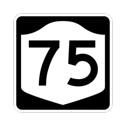 NY-75 (New York) (Road Sign) STICKER Vinyl Kiss-Cut Decal 6 Inch White - The Sticker Space