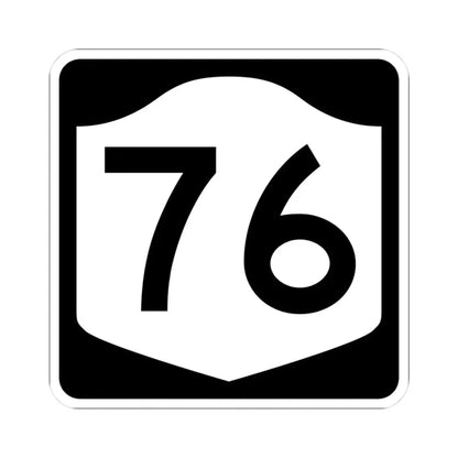 NY-76 (New York) (Road Sign) STICKER Vinyl Kiss-Cut Decal 3 Inch White - The Sticker Space