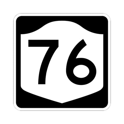 NY-76 (New York) (Road Sign) STICKER Vinyl Kiss-Cut Decal 6 Inch White - The Sticker Space