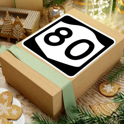 NY-80 (New York) (Road Sign) STICKER Vinyl Kiss-Cut Decal - The Sticker Space