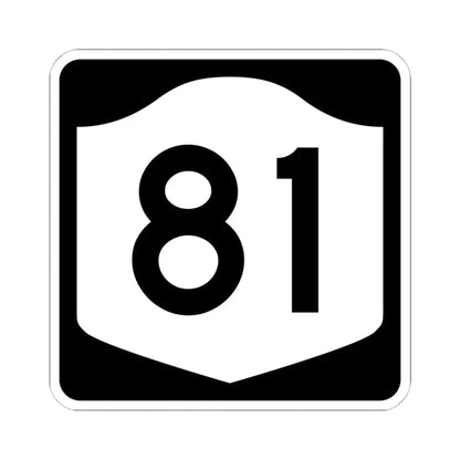 NY-81 (New York) (Road Sign) STICKER Vinyl Kiss-Cut Decal 6 Inch White - The Sticker Space