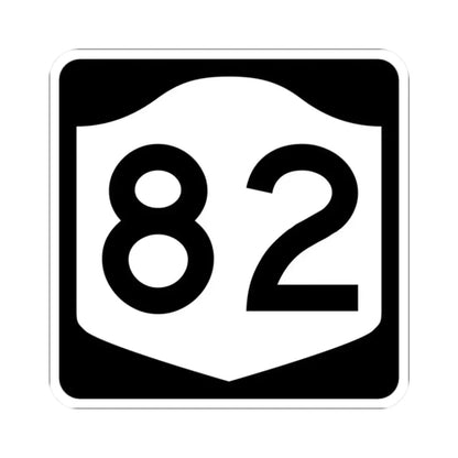 NY-82 (New York) (Road Sign) STICKER Vinyl Kiss-Cut Decal 2 Inch White - The Sticker Space