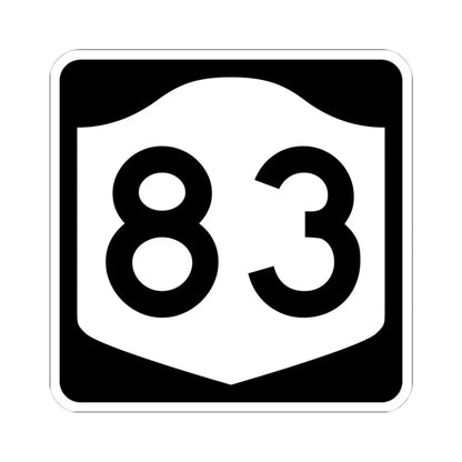 NY-83 (New York) (Road Sign) STICKER Vinyl Kiss-Cut Decal 4 Inch White - The Sticker Space