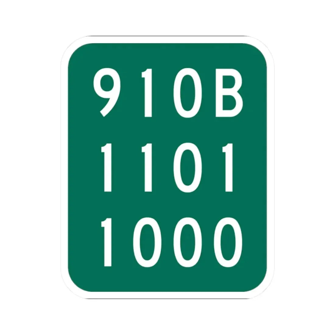 NY-910B (New York) (Road Sign) STICKER Vinyl Kiss-Cut Decal 2 Inch White - The Sticker Space