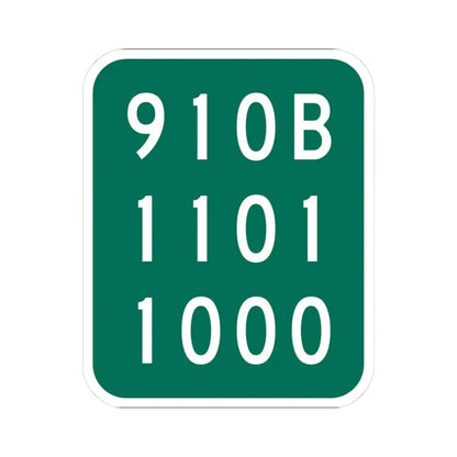 NY-910B (New York) (Road Sign) STICKER Vinyl Kiss-Cut Decal 3 Inch White - The Sticker Space