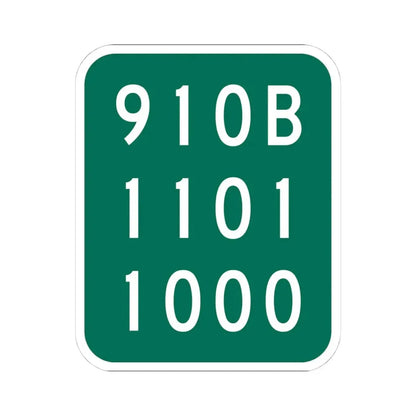 NY-910B (New York) (Road Sign) STICKER Vinyl Kiss-Cut Decal 4 Inch White - The Sticker Space