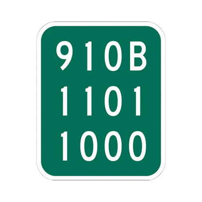 NY-910B (New York) (Road Sign) STICKER Vinyl Kiss-Cut Decal 6 Inch White - The Sticker Space