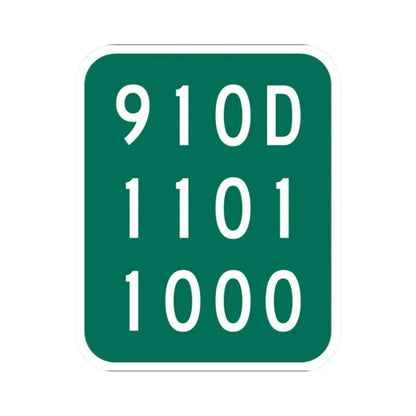 NY-910D (New York) (Road Sign) STICKER Vinyl Kiss-Cut Decal 2 Inch White - The Sticker Space