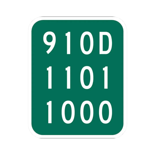 NY-910D (New York) (Road Sign) STICKER Vinyl Kiss-Cut Decal 2 Inch White - The Sticker Space