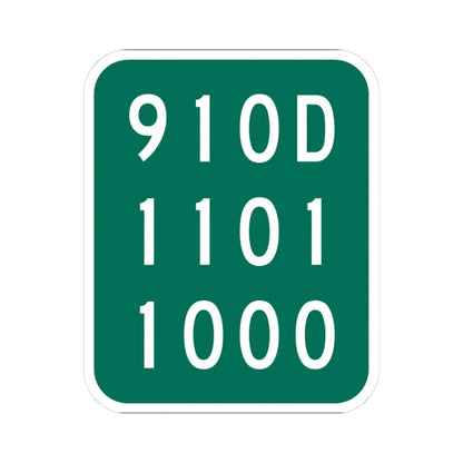 NY-910D (New York) (Road Sign) STICKER Vinyl Kiss-Cut Decal 3 Inch White - The Sticker Space