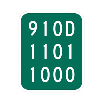 NY-910D (New York) (Road Sign) STICKER Vinyl Kiss-Cut Decal 4 Inch White - The Sticker Space