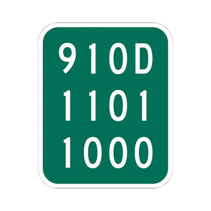 NY-910D (New York) (Road Sign) STICKER Vinyl Kiss-Cut Decal 6 Inch White - The Sticker Space