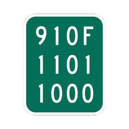 NY-910F (New York) (Road Sign) STICKER Vinyl Kiss-Cut Decal 4 Inch White - The Sticker Space