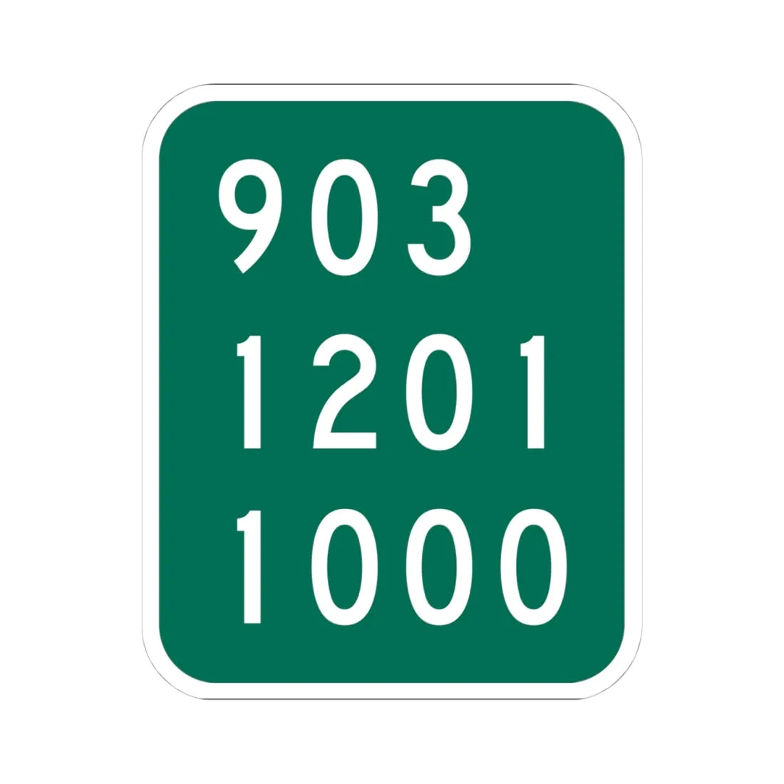 NY-910L (New York) (Road Sign) STICKER Vinyl Kiss-Cut Decal 4 Inch White - The Sticker Space