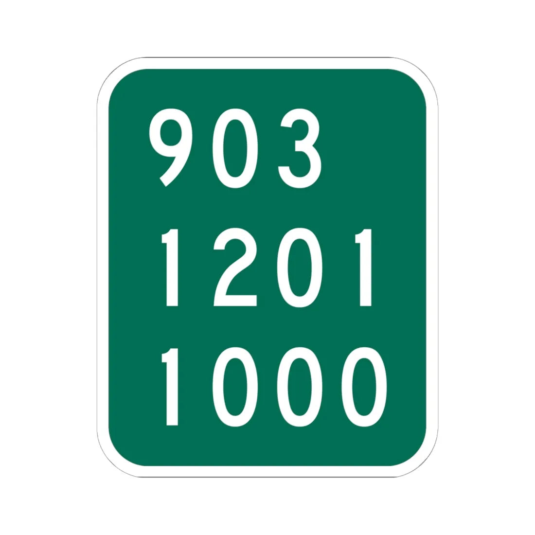 NY-910L (New York) (Road Sign) STICKER Vinyl Kiss-Cut Decal 6 Inch White - The Sticker Space