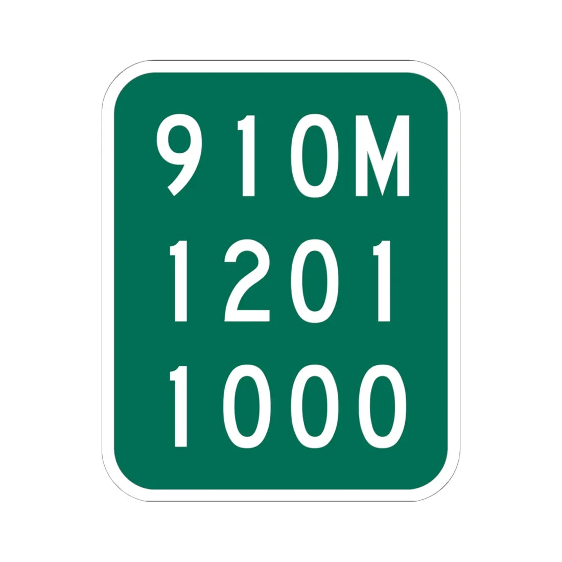 NY-910M (New York) (Road Sign) STICKER Vinyl Kiss-Cut Decal 6 Inch White - The Sticker Space