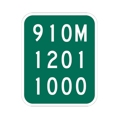 NY-910M (New York) (Road Sign) STICKER Vinyl Kiss-Cut Decal 6 Inch White - The Sticker Space