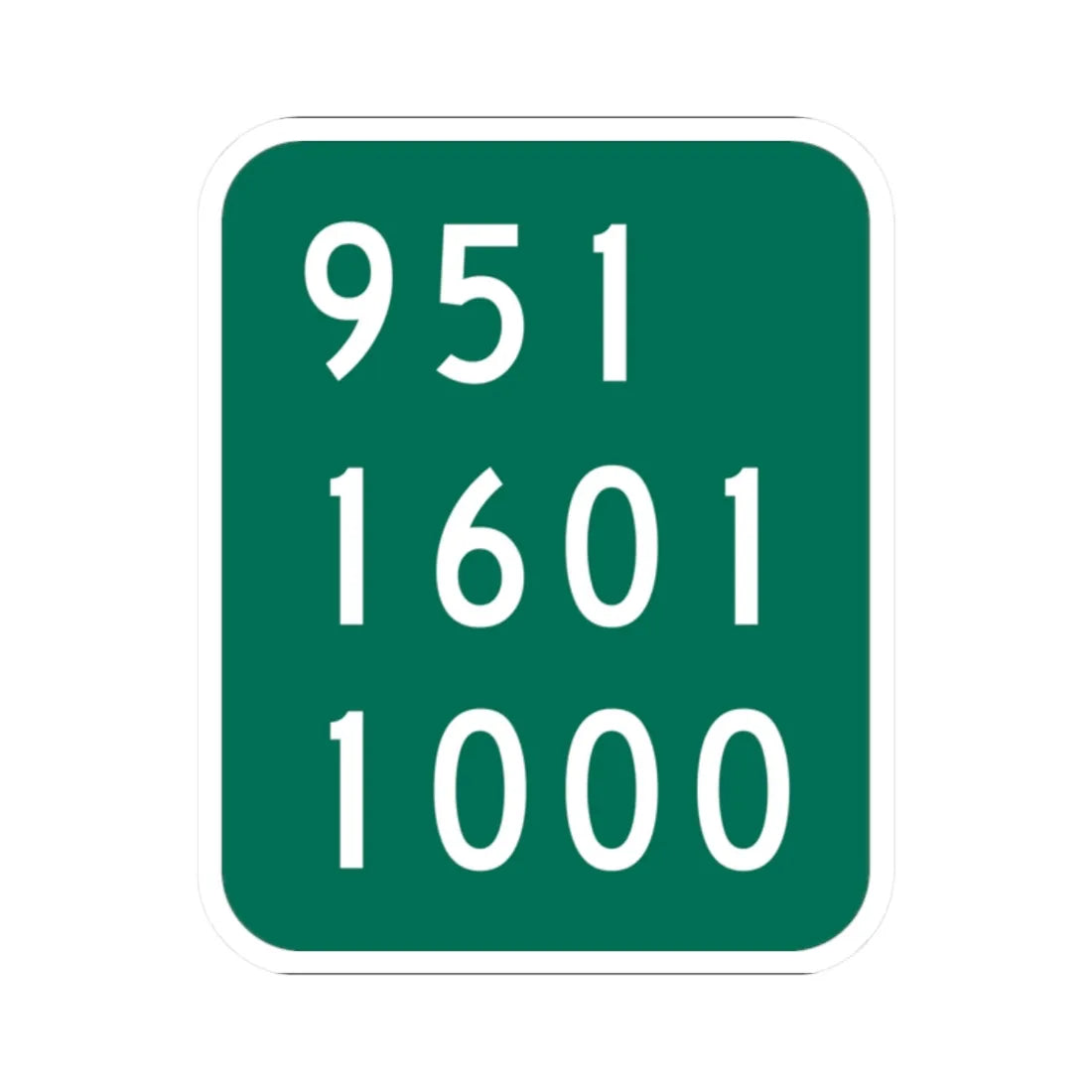 NY-911H (New York) (Road Sign) STICKER Vinyl Kiss-Cut Decal 2 Inch White - The Sticker Space